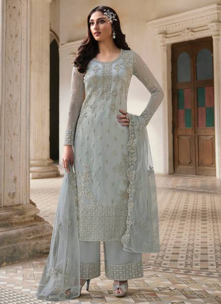 Sky Blue Colour SWAGAT SWATI Heavy Designer Festive Wear ButterFly Net Latest Salwar Suit Collection 3309